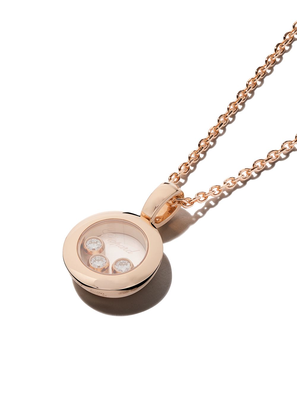 фото Chopard 18kt rose gold happy diamonds icons necklace