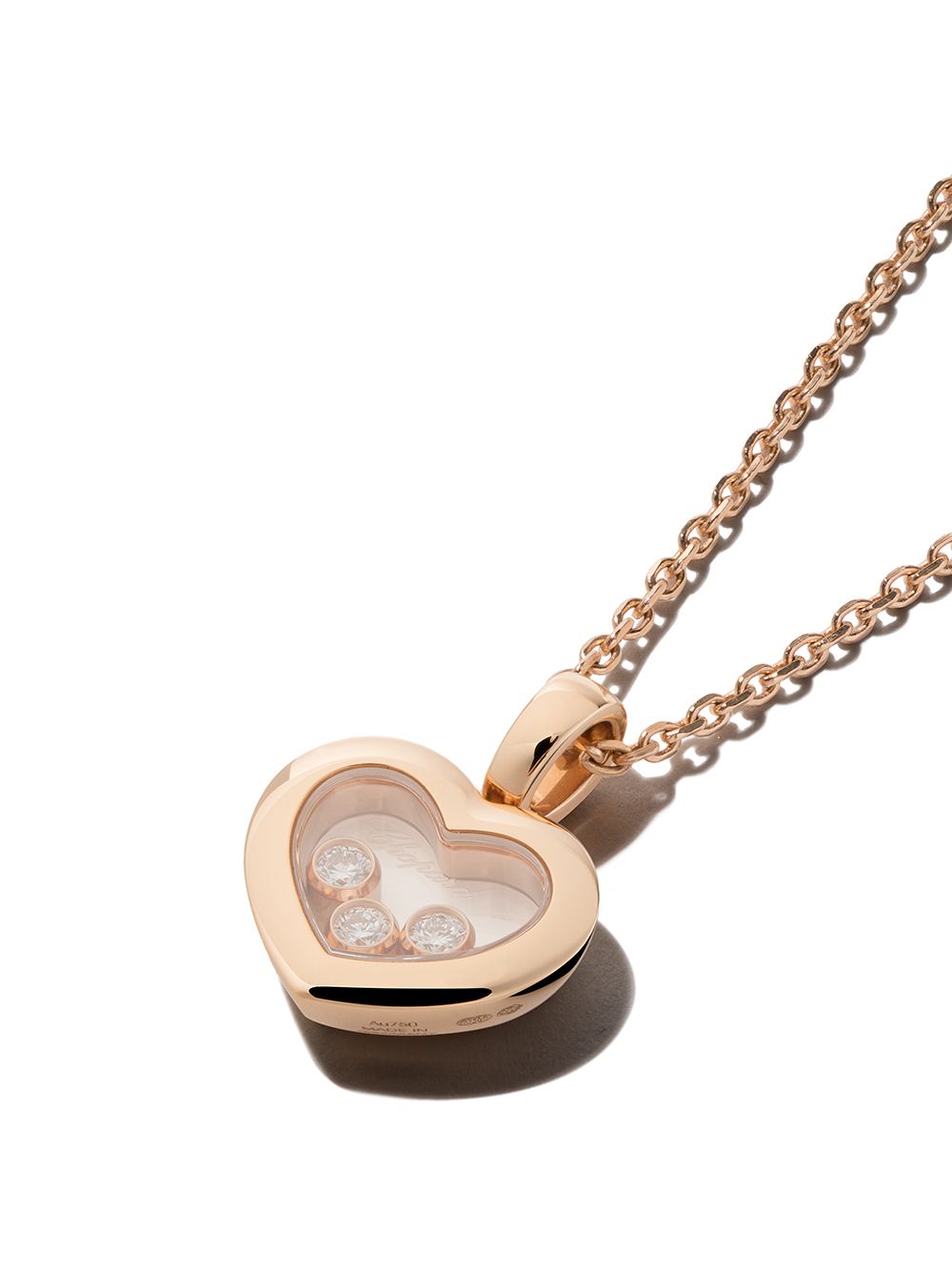 фото Chopard 18kt rose gold happy diamonds icons pendant necklace