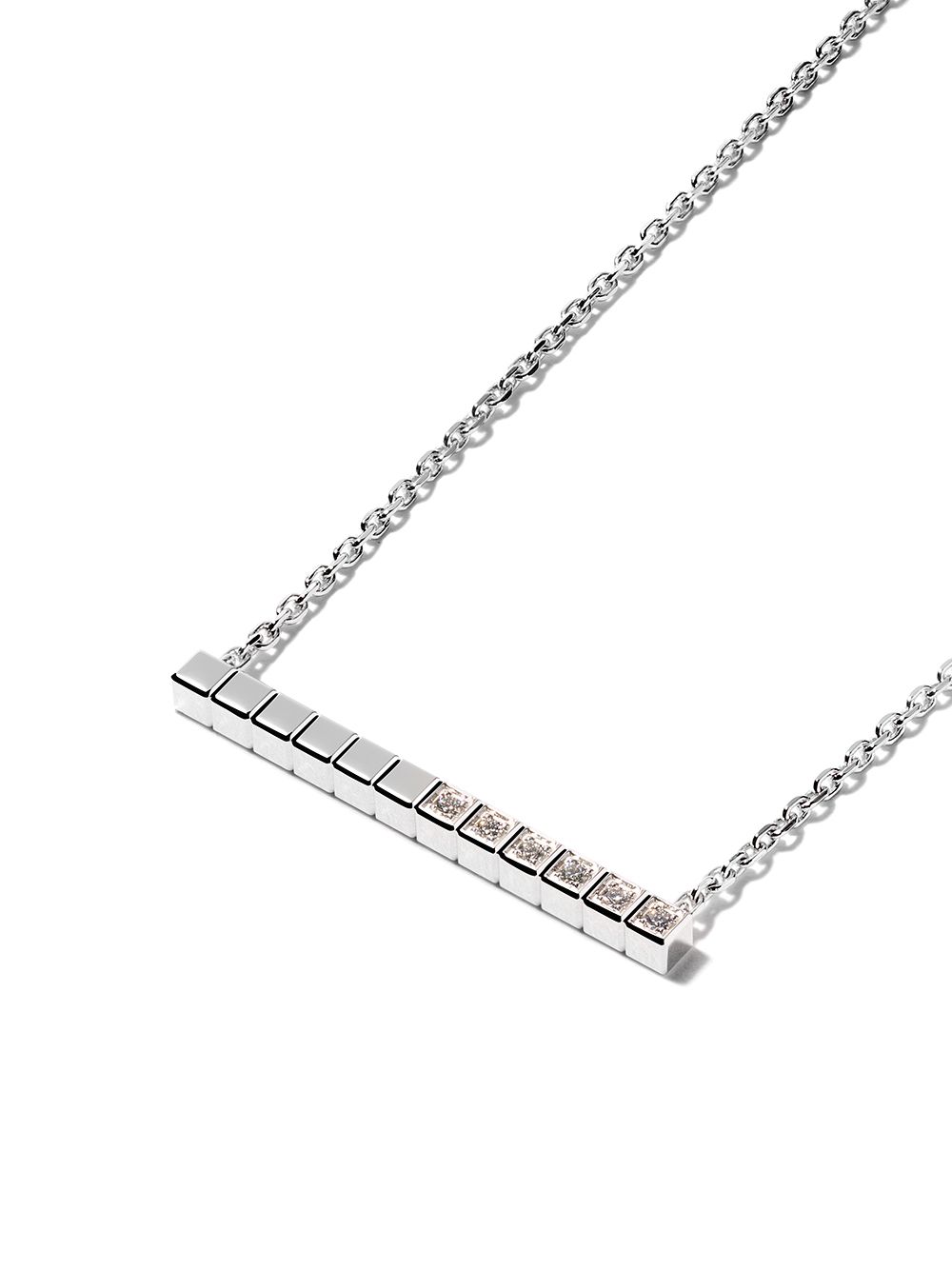 фото Chopard 18kt white gold ice cube pure diamond necklace