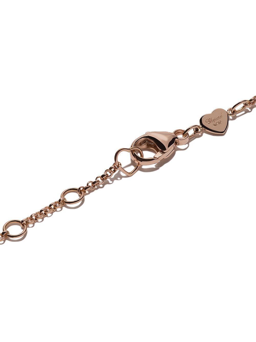 фото Chopard 18kt rose gold happy hearts rosé stone and diamond bracelet