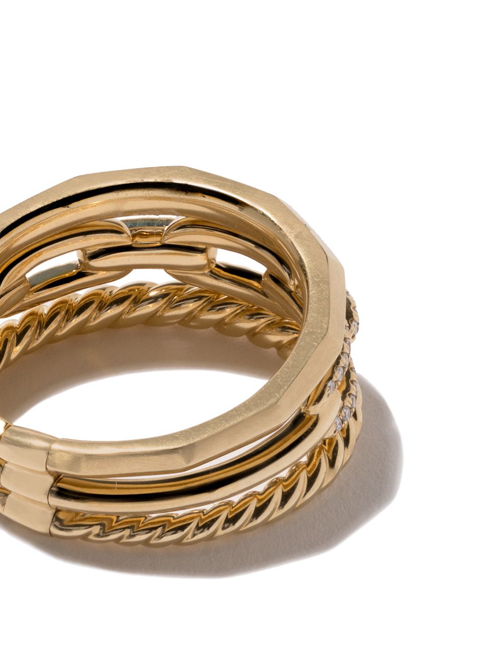 фото David yurman 18kt yellow gold stax diamond narrow ring