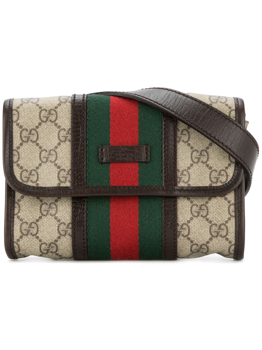 фото Gucci pre-owned сумка на пояс с узором с монограммами 'shelly'