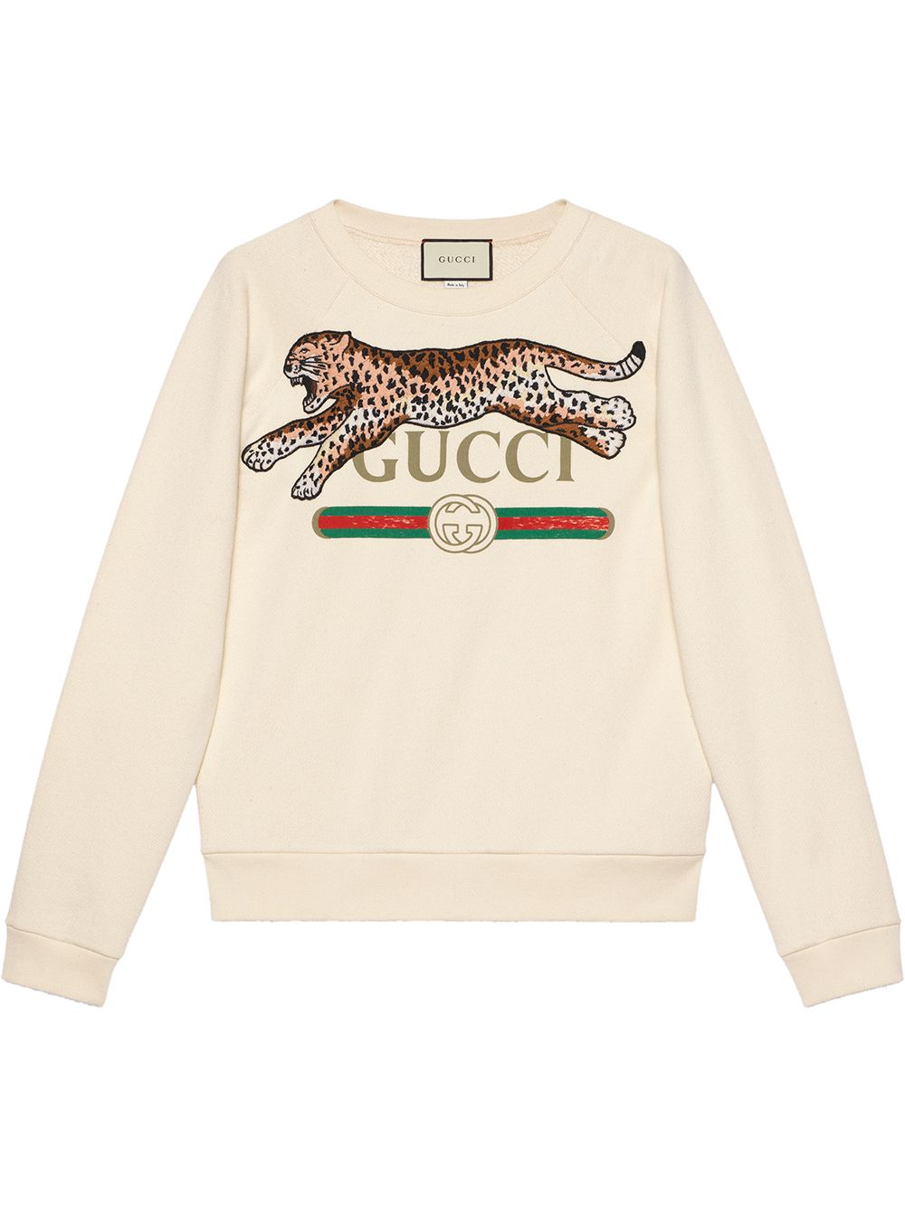 фото Gucci толстовка с логотипом и нашивкой леопарда