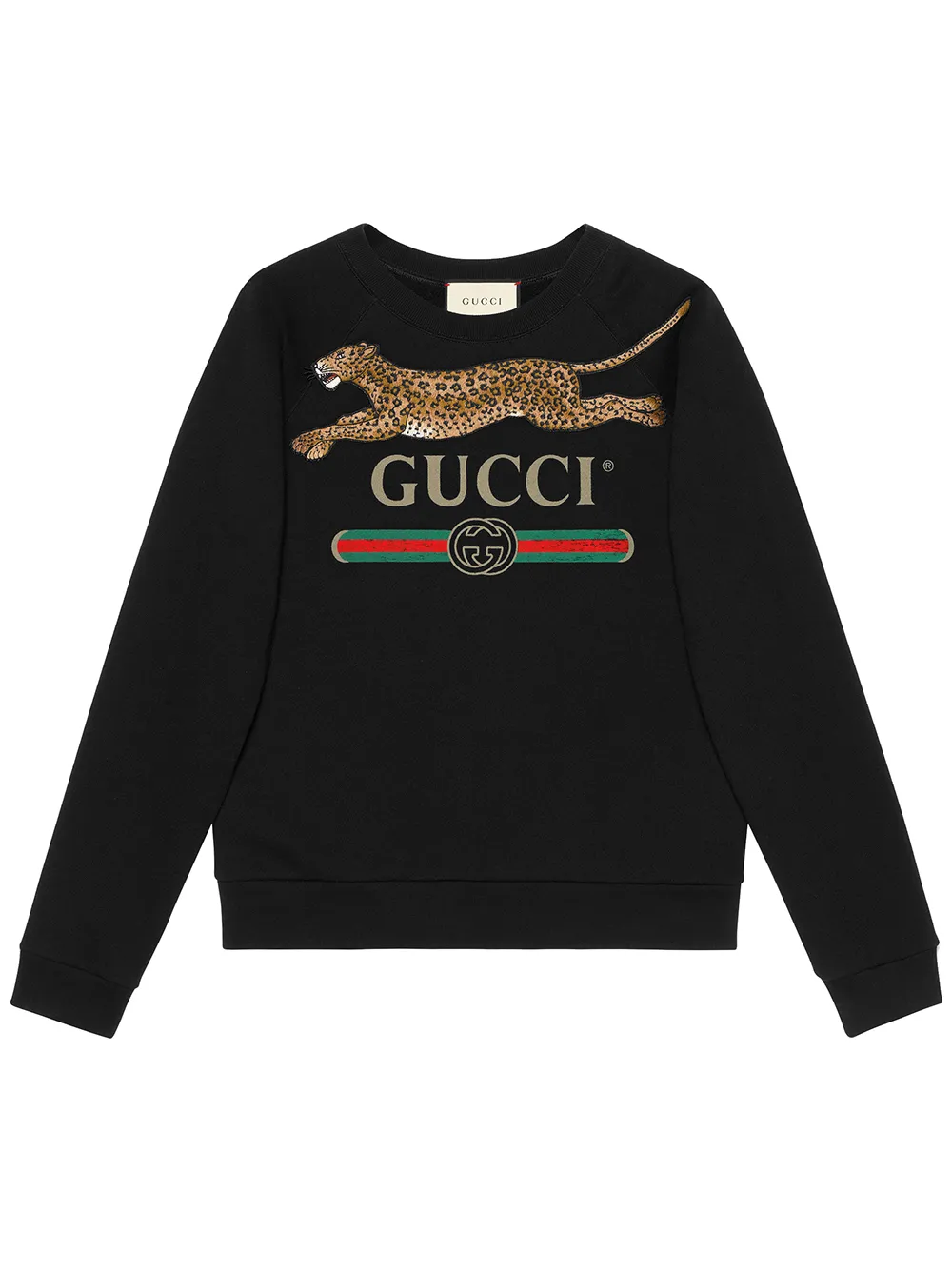 фото Gucci толстовка с логотипом и леопардом 'gucci'