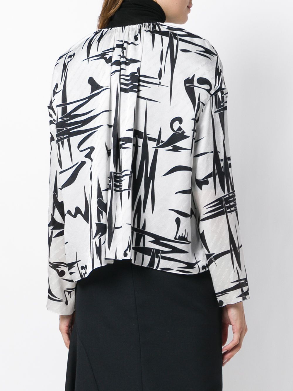 фото Balenciaga блузка с графическим принтом