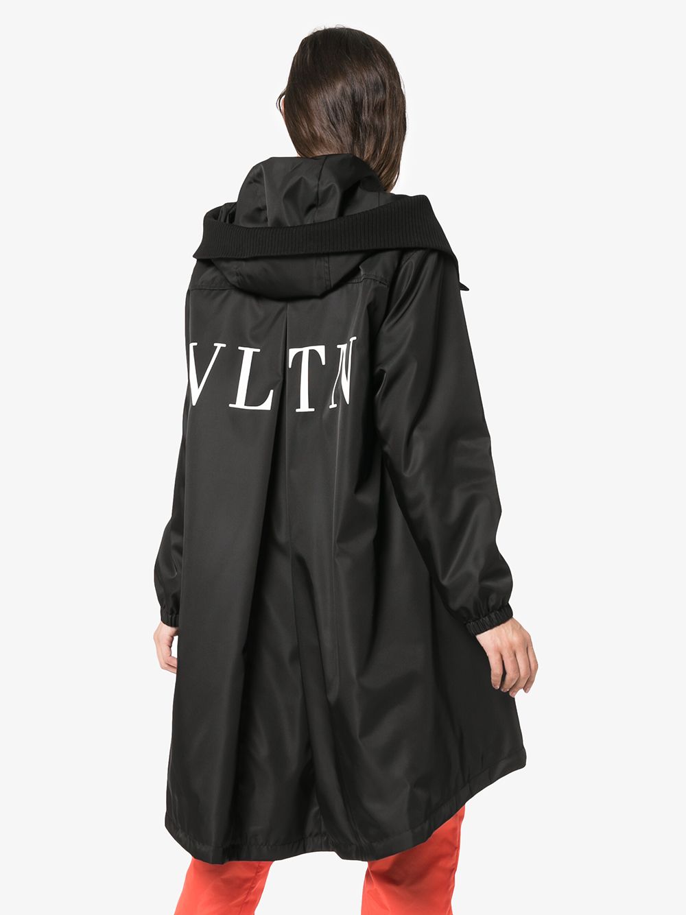 фото Valentino пальто с капюшоном и логотипом 'vltn'