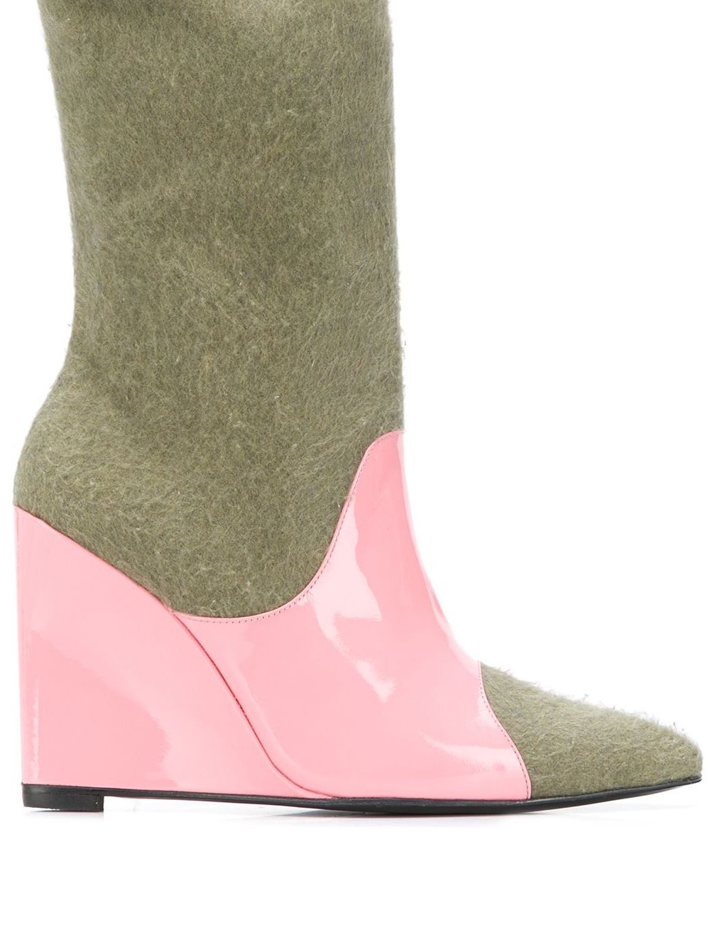 фото Leandra medine colour block wedge boots