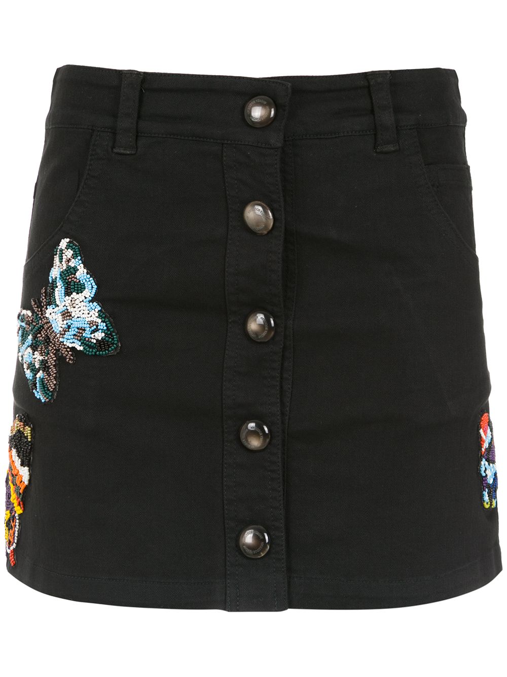 фото Andrea bogosian embroidered denim skirt