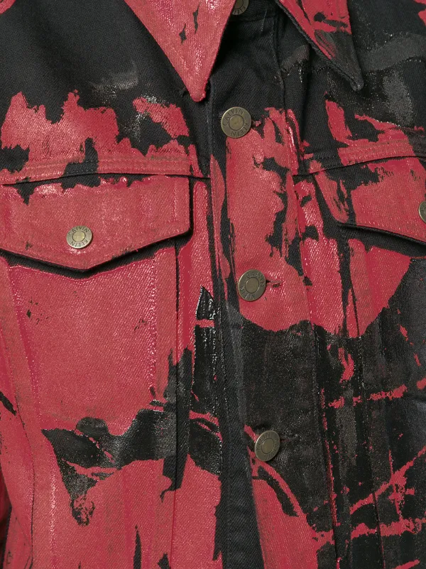 calvin klein painted denim jacket