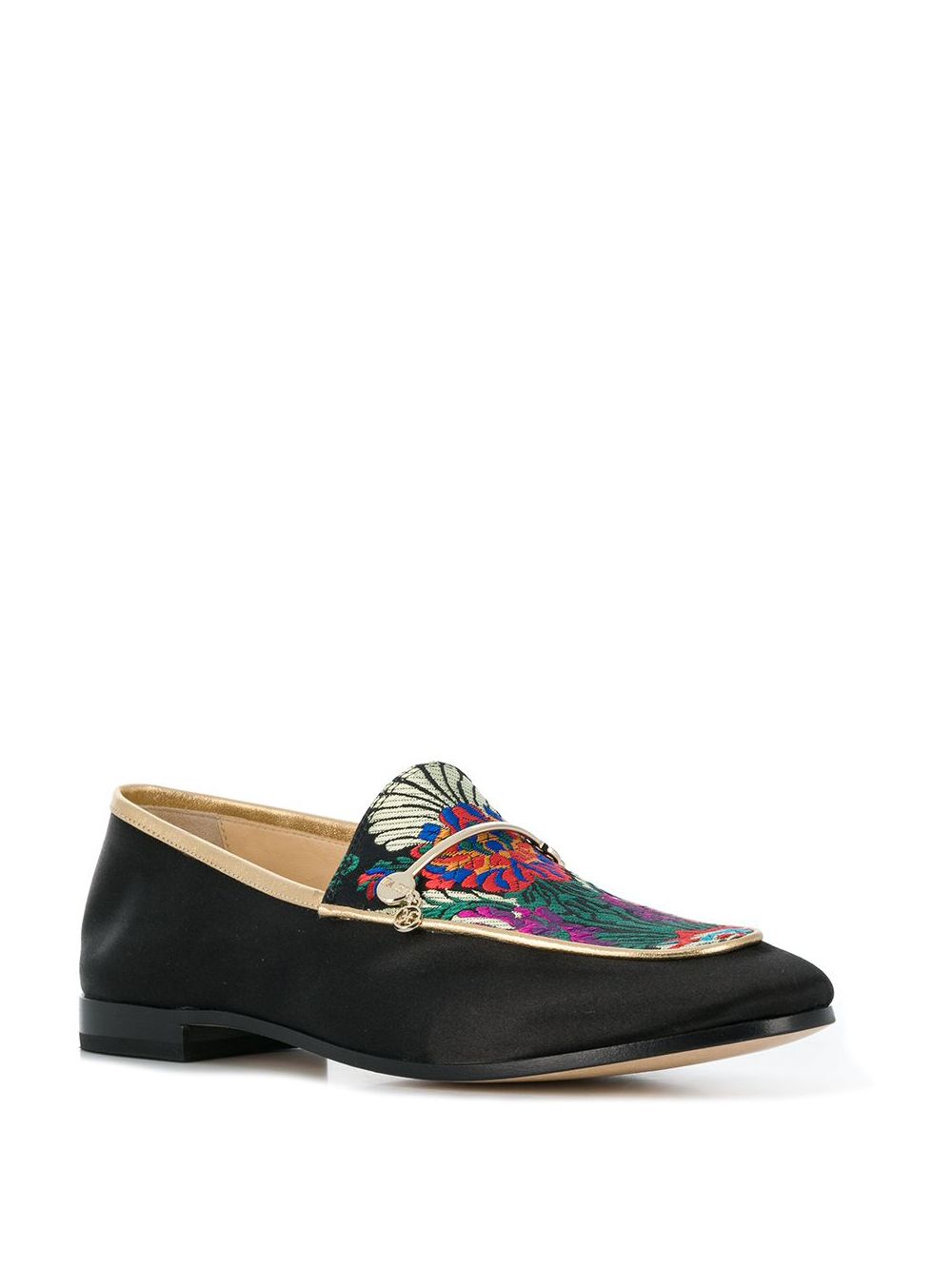 фото Fabi floral embroidered loafers