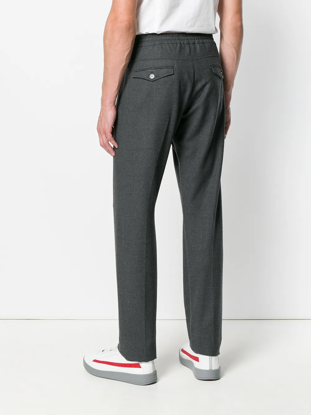 фото Eleventy drawstring tapered trousers