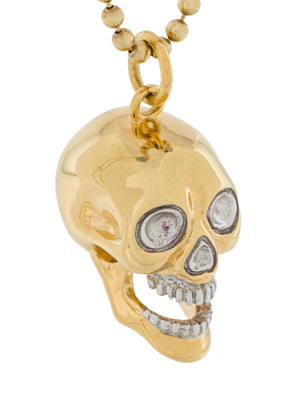 фото True rocks two tone skull pendant necklace