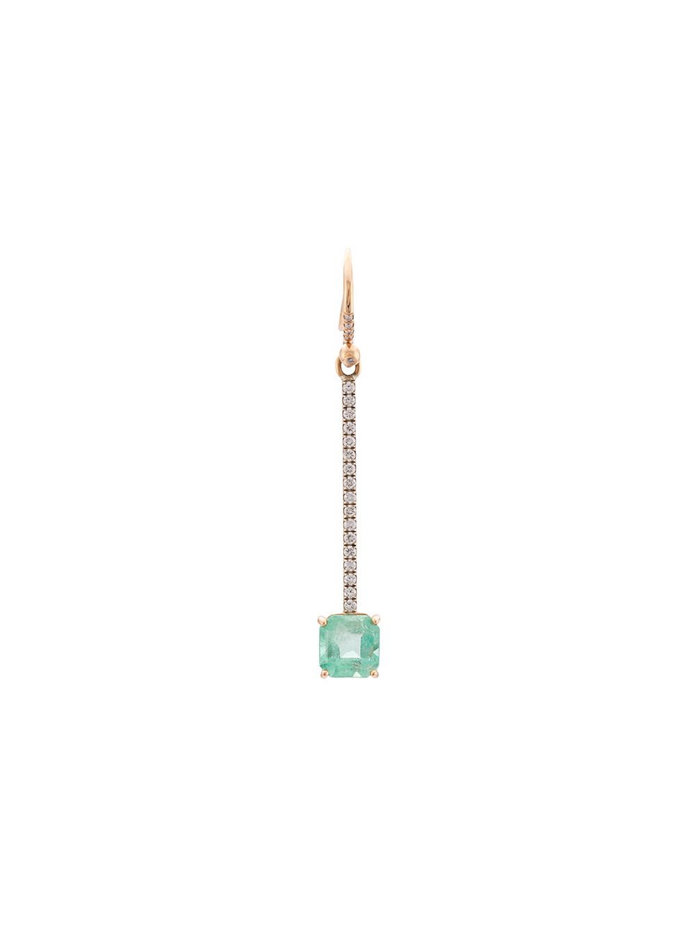 фото Irene neuwirth 18kt yellow gold emerald square single earring