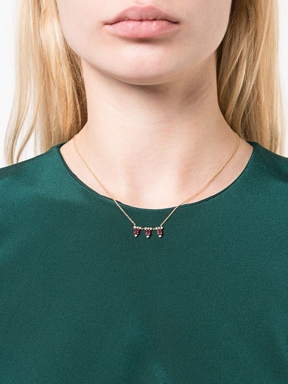 фото Yannis sergakis charnières triple vertical necklace