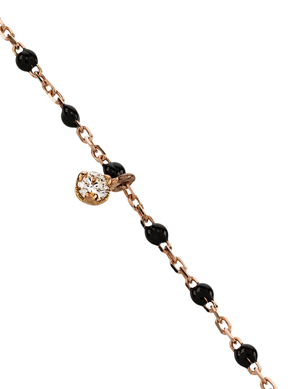 фото Gigi clozeau 18k rose gold black beaded diamond bracelet