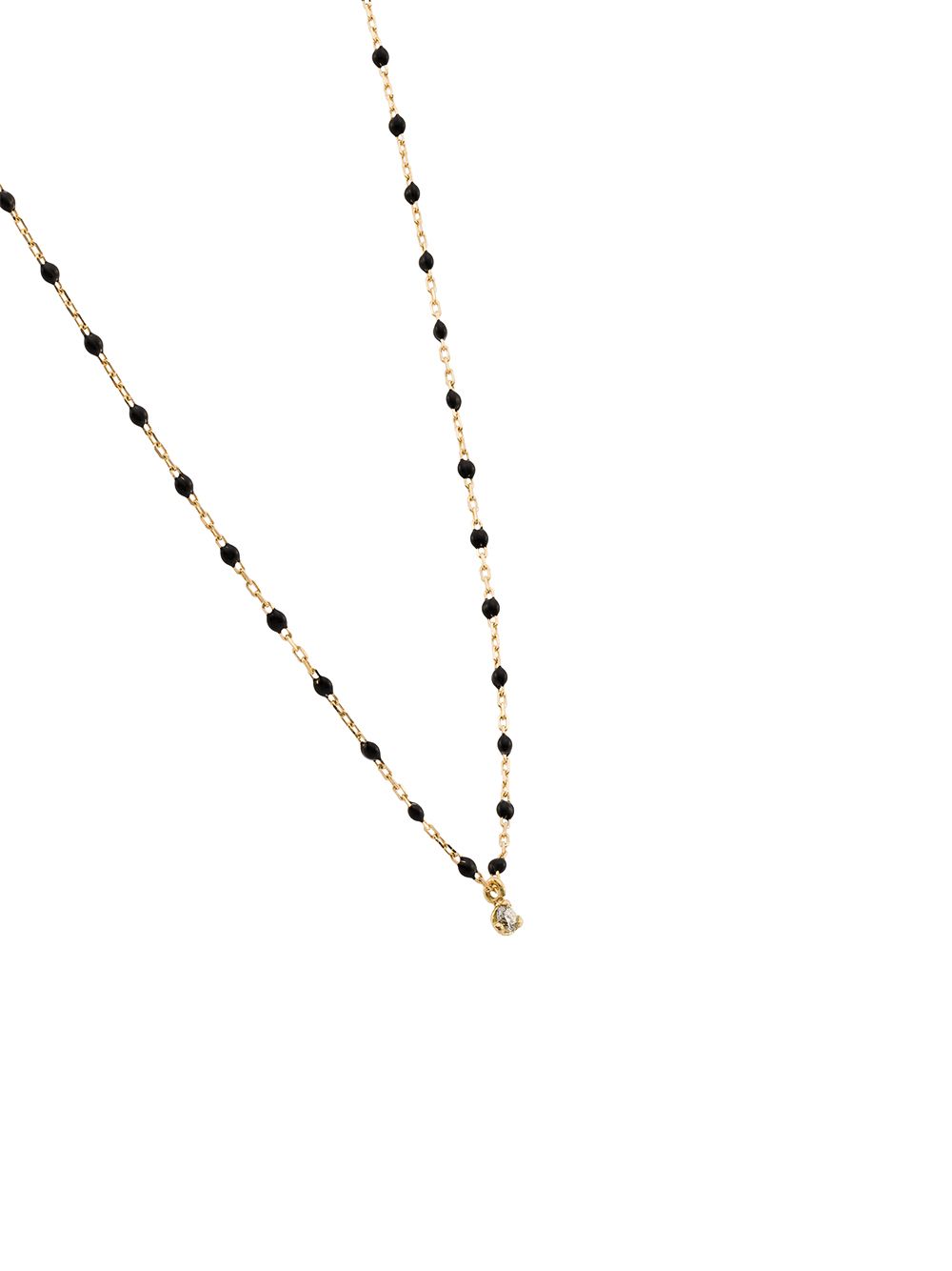 фото Gigi clozeau black yg bead diamond and yellow gold necklace