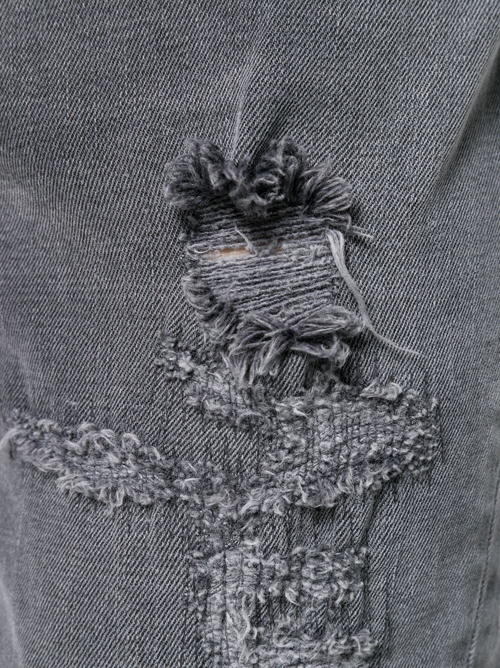 фото Balmain джинсы "скинни" с 7 карманами и эффектом потертости