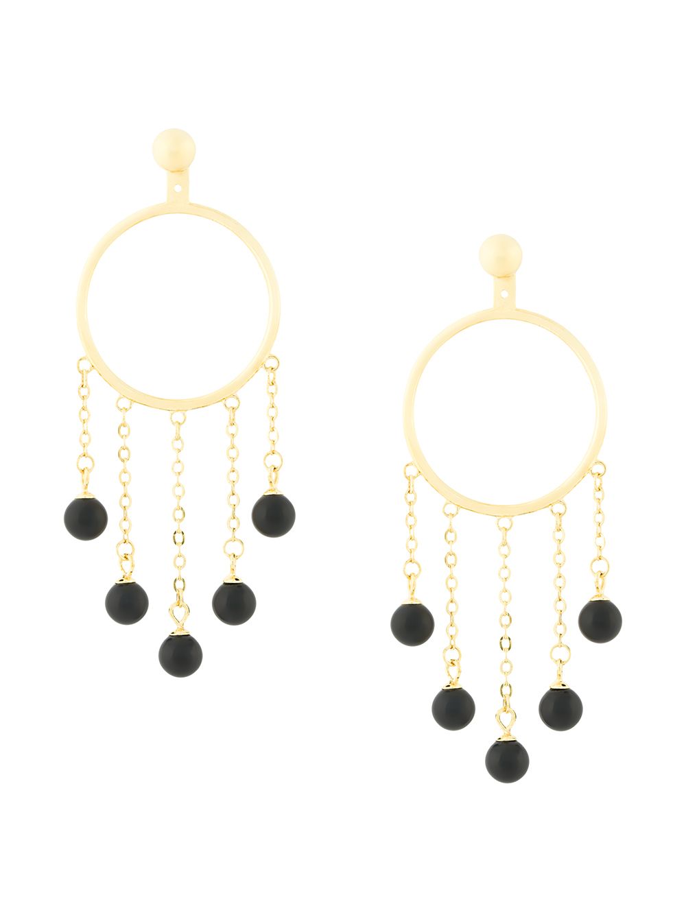 фото Eshvi fang pearl charm earrings