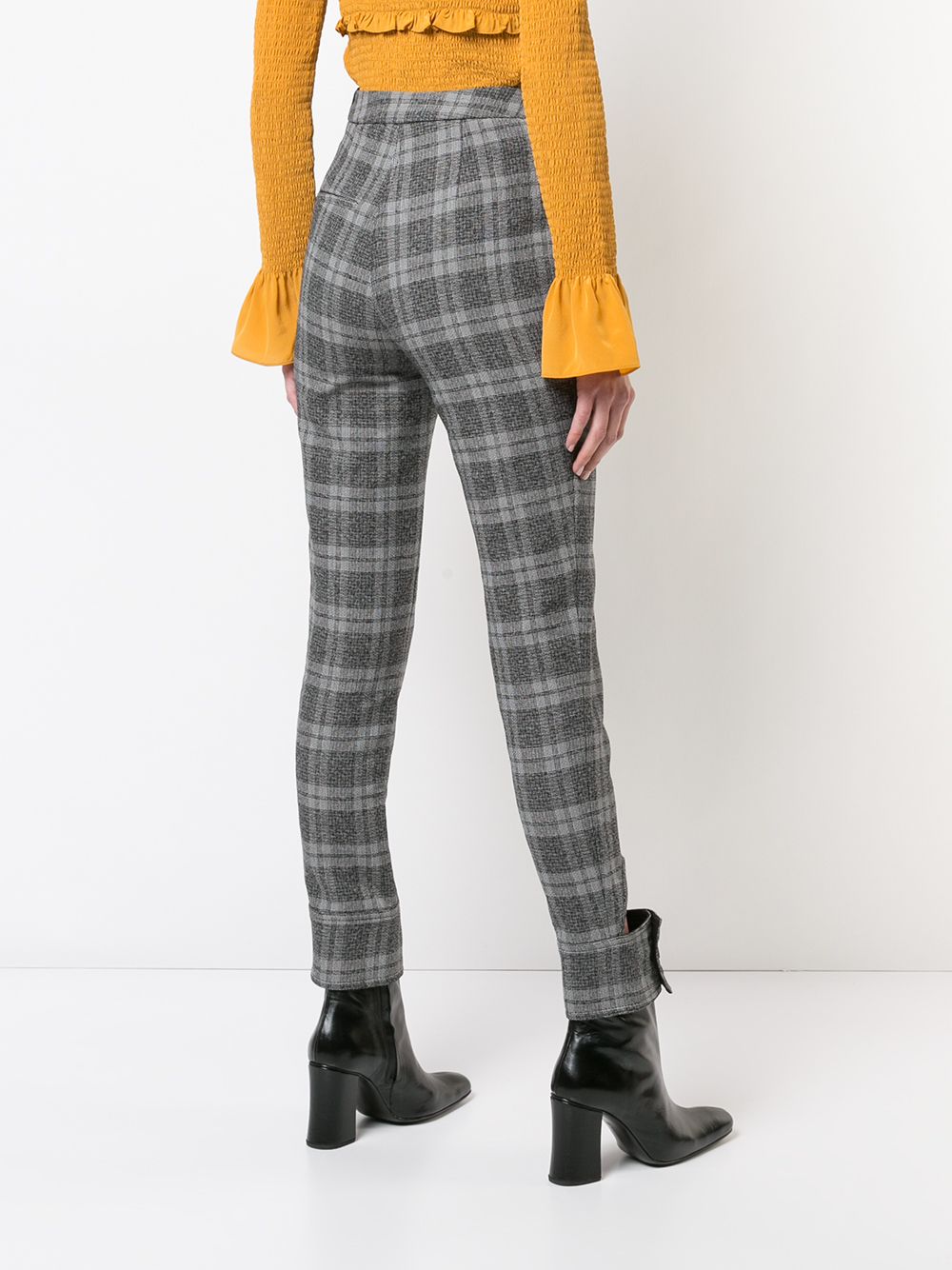 фото Ellery checked high waist trousers