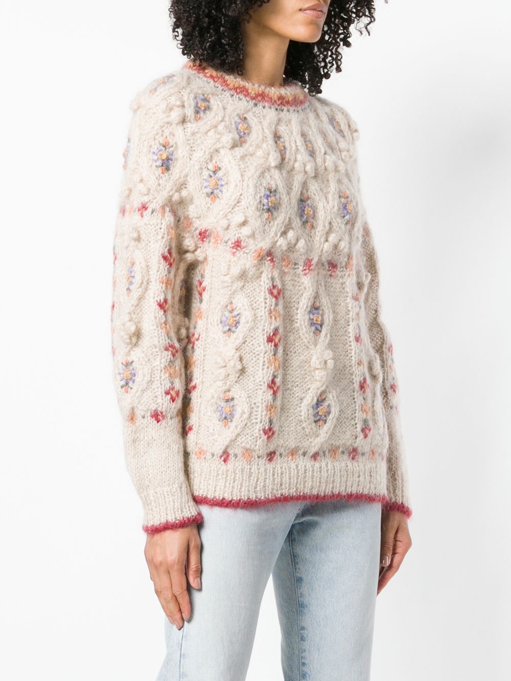 фото Mes demoiselles round neck cable knit jumper