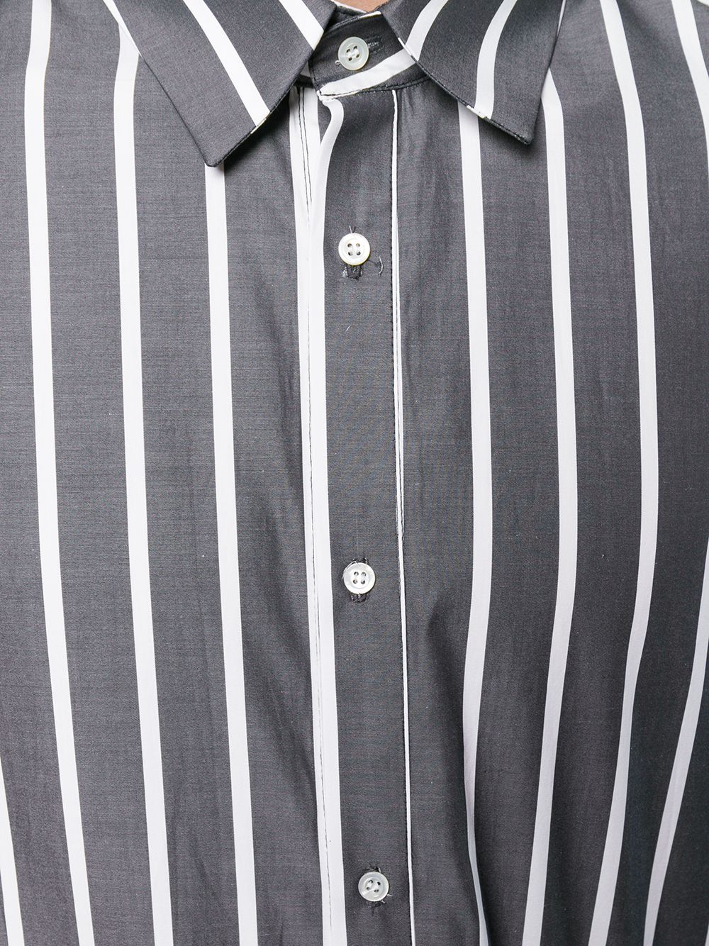 фото Chalayan extended placket striped shirt