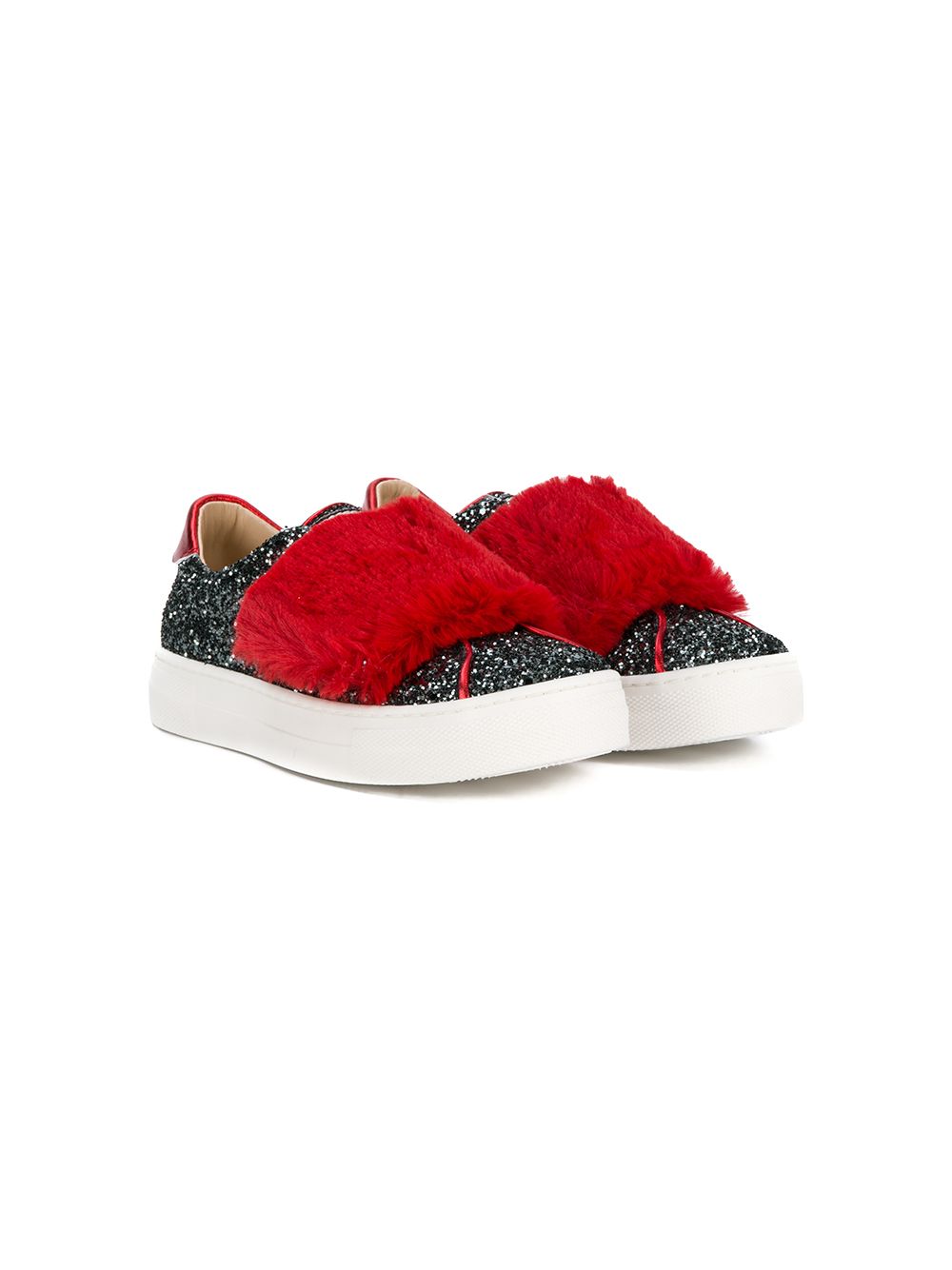 фото Ermanno scervino junior glitter slip-on sneakers