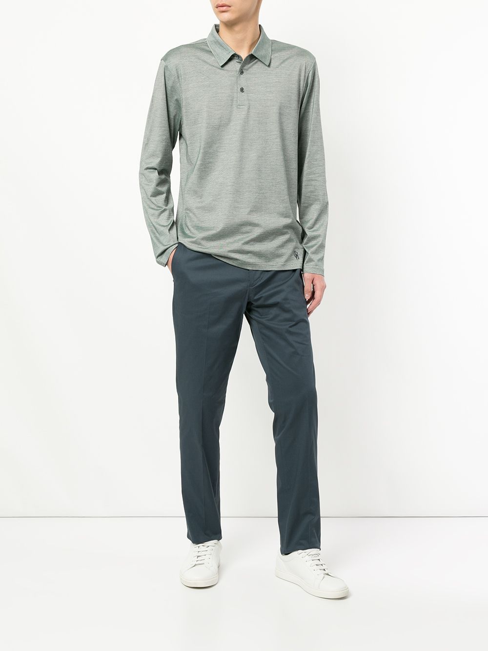 фото Gieves & hawkes long sleeve polo shirt