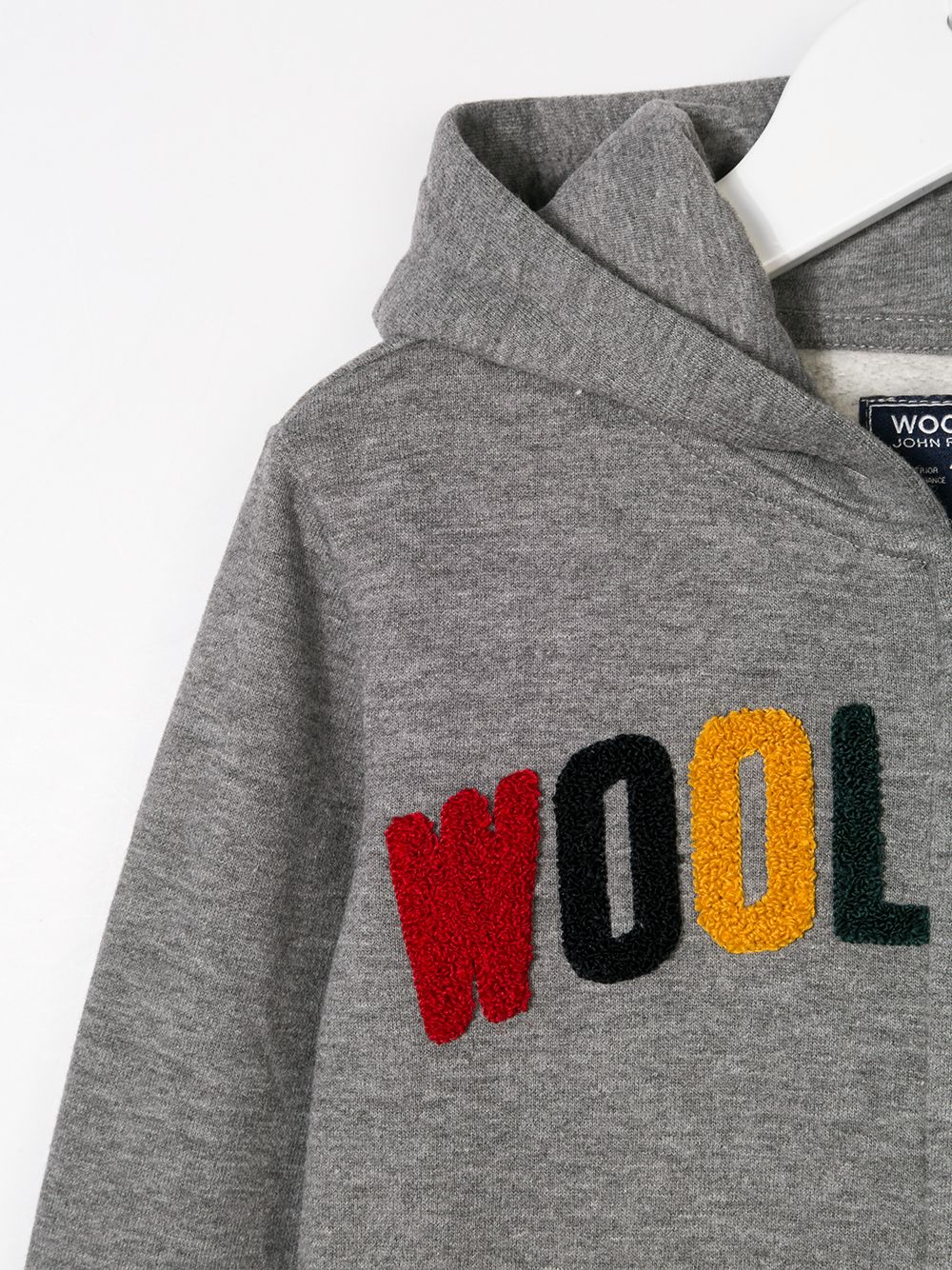 фото Woolrich kids logo patch zip hoodie