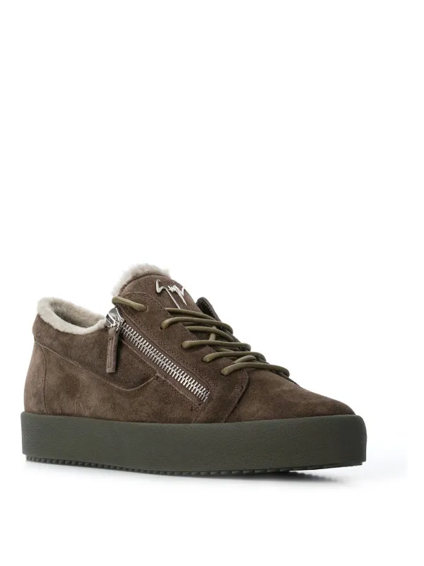 giuseppe zanotti suede sneaker