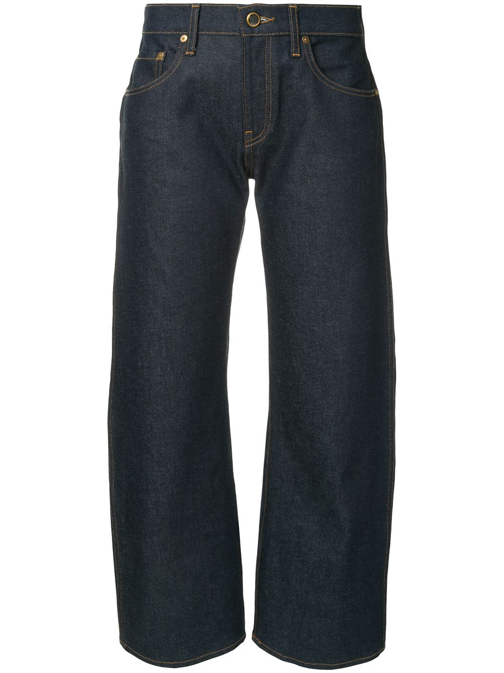 фото Khaite укороченные широкие джинсы 'wendell'