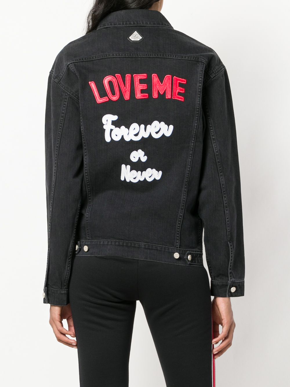 фото Quantum courage love me forever or never denim jacket