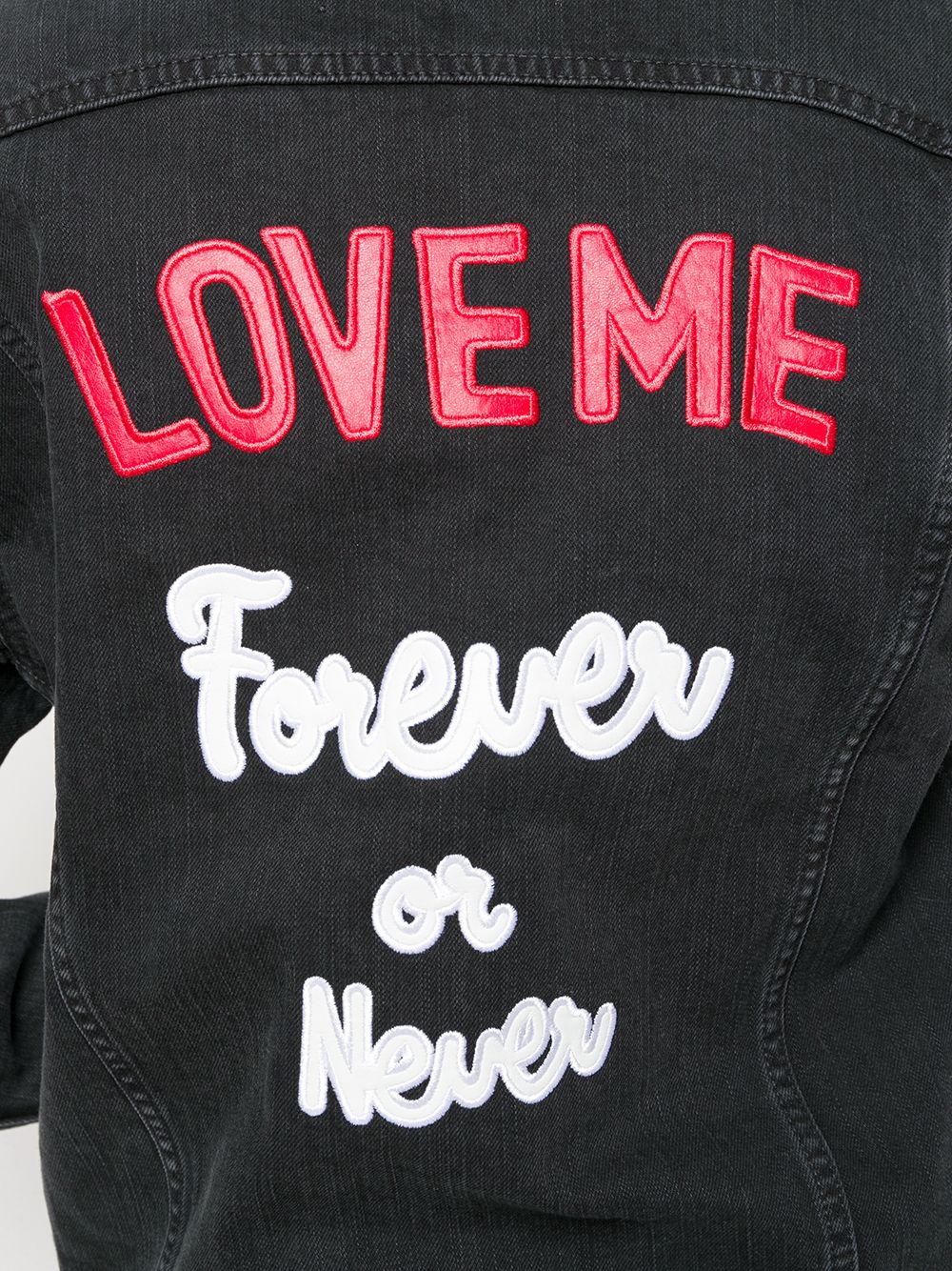 фото Quantum courage love me forever or never denim jacket