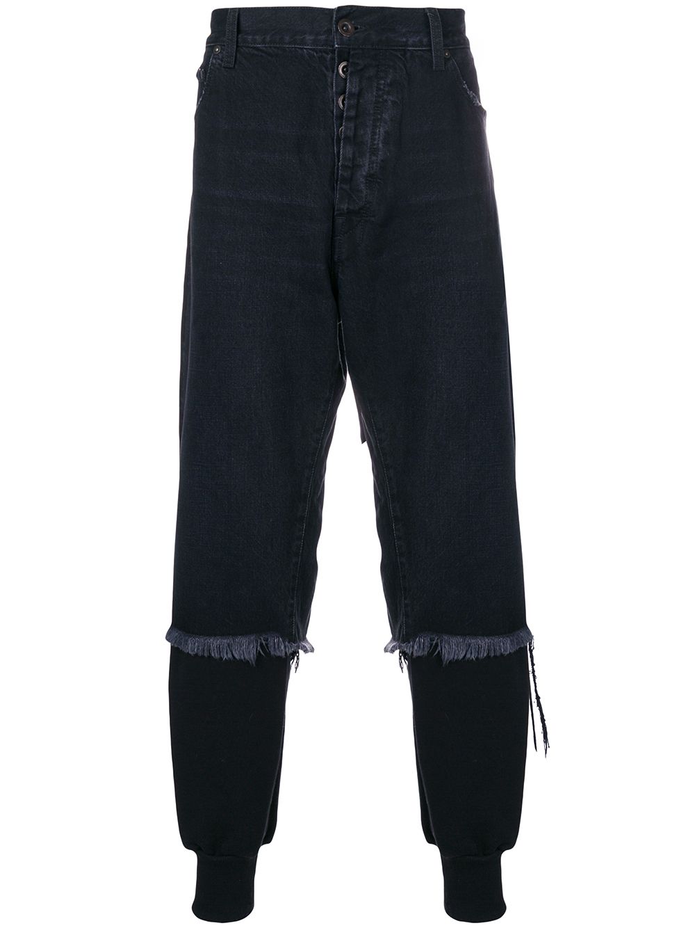 фото Unravel project спортивные брюки с джинсовым верхним слоем