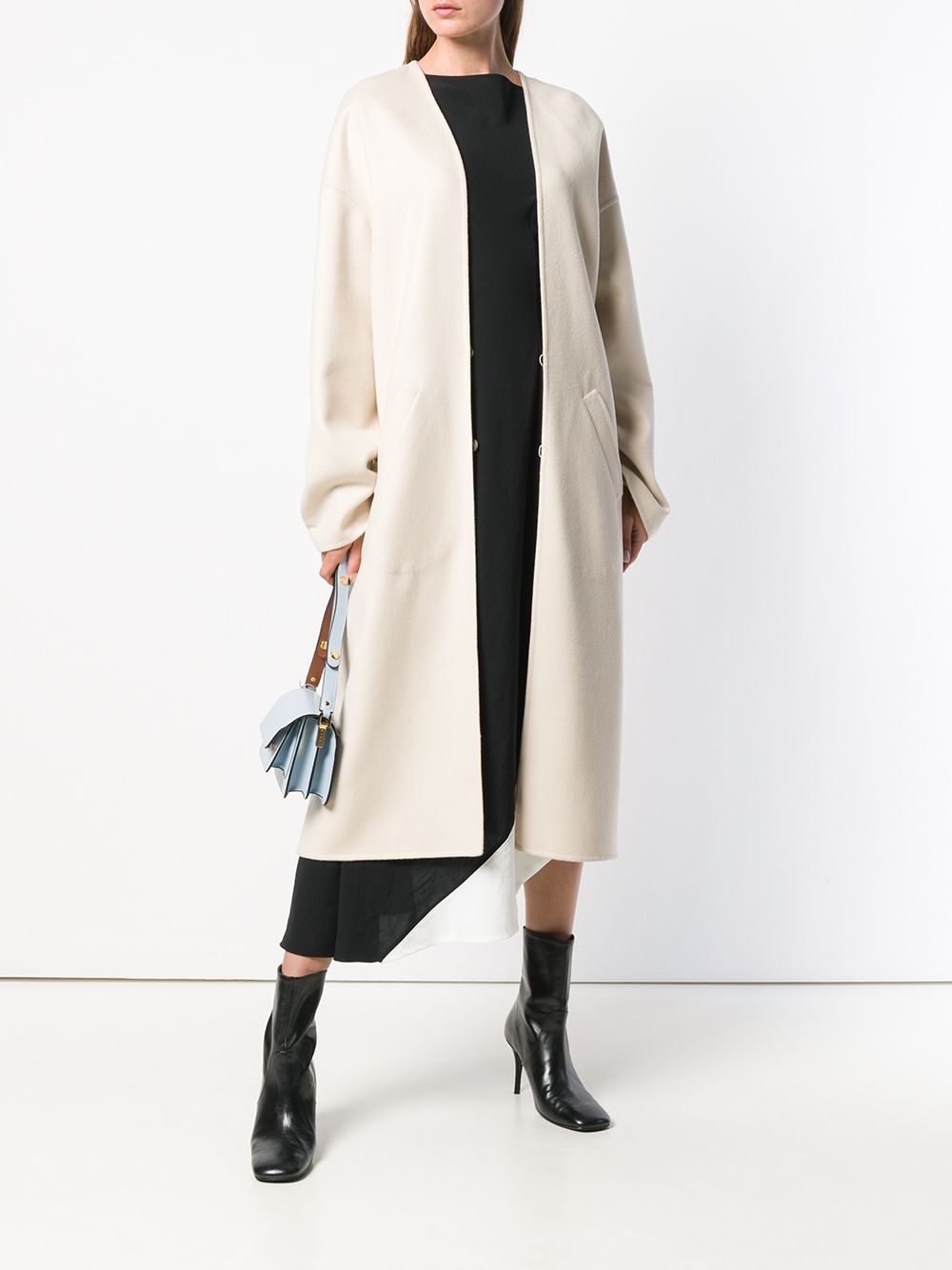 фото Loewe collarless long coat