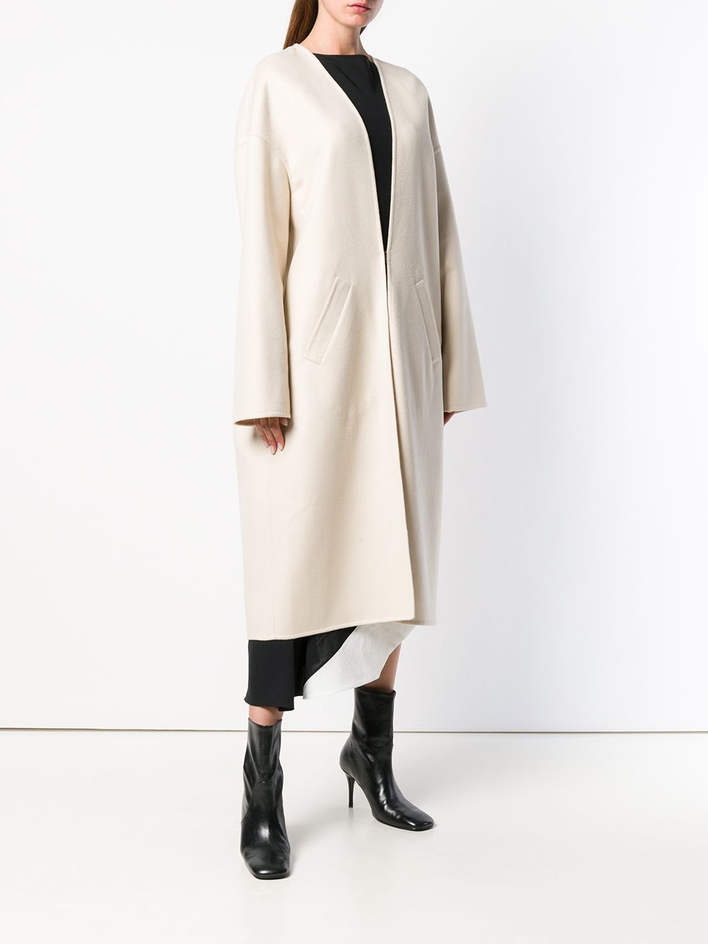 фото Loewe collarless long coat