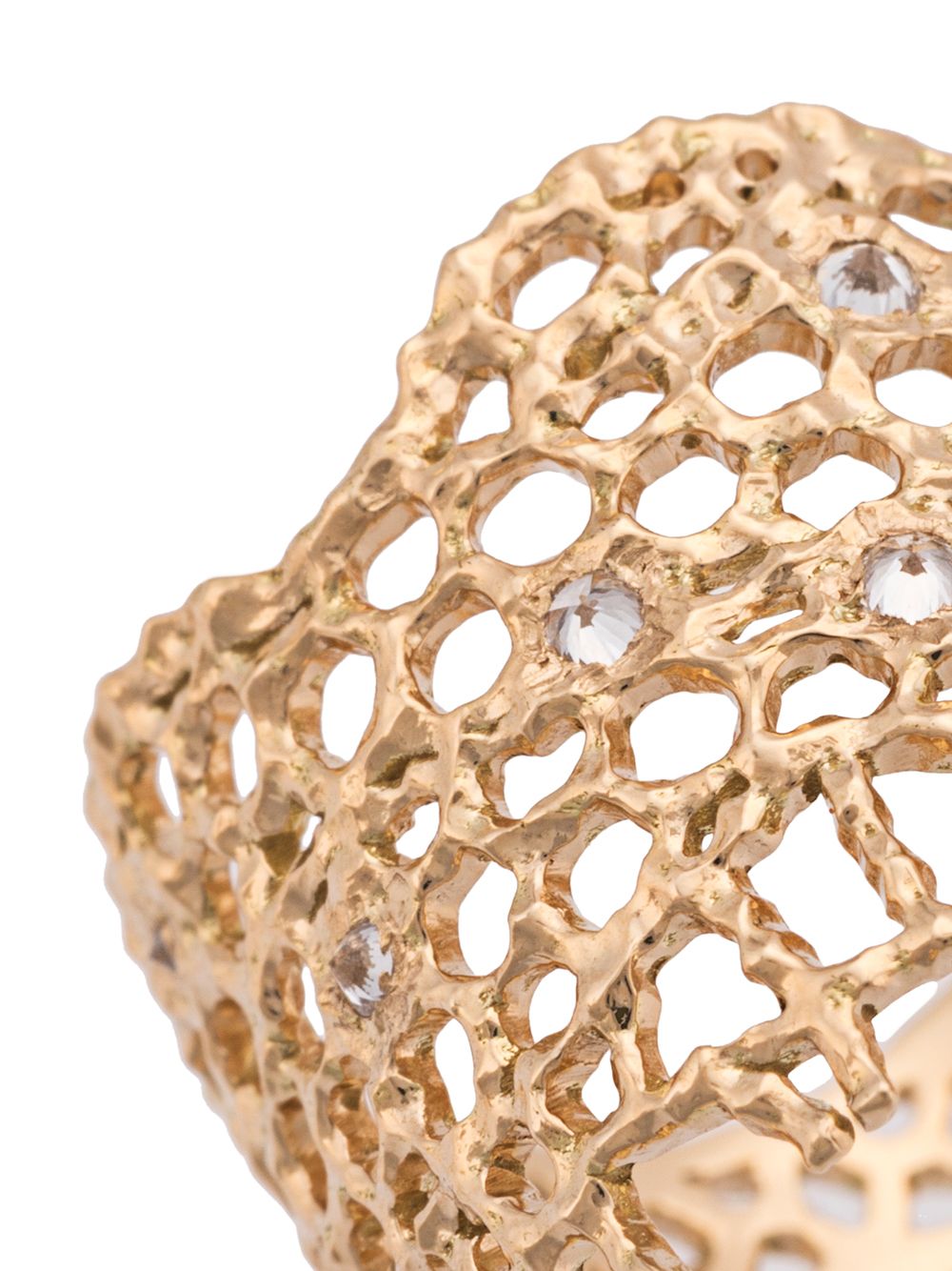 фото Aurelie bidermann 18kt yellow gold & diamond lace ring