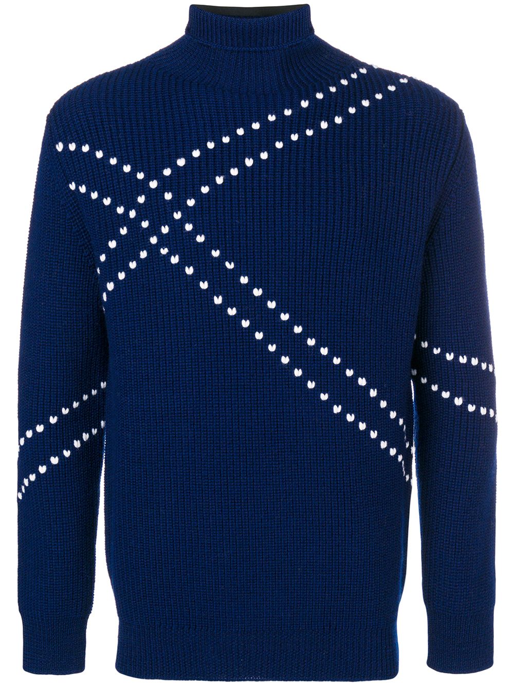 фото Raf simons свитер в рубчик с контрастной строчкой
