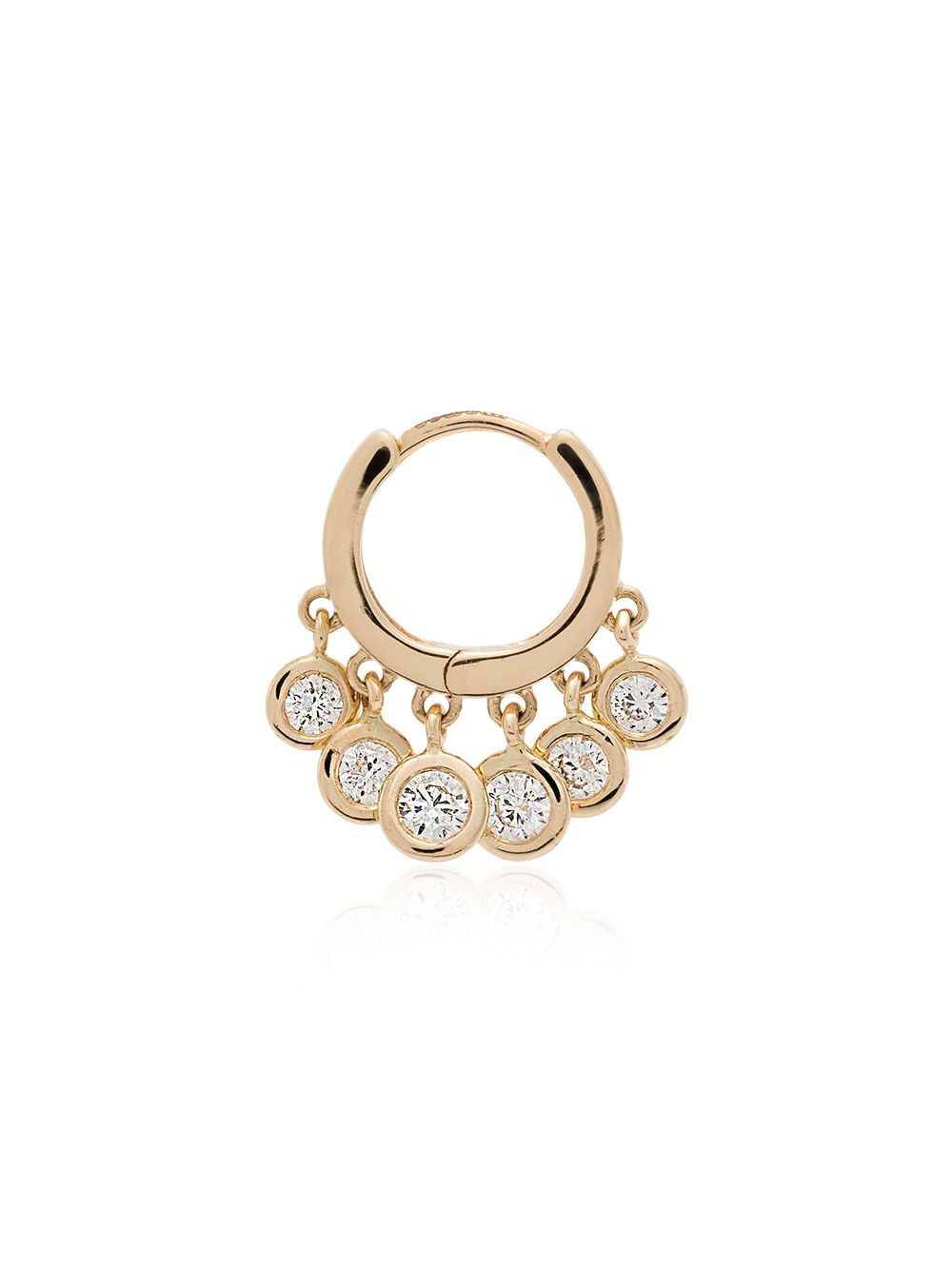 фото Jacquie aiche diamond hoop single earring