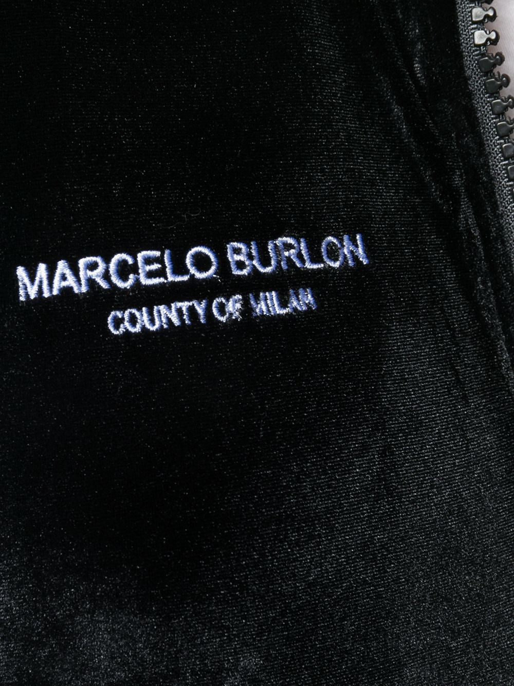 фото Marcelo burlon county of milan укороченная толстовка на молнии с капюшоном