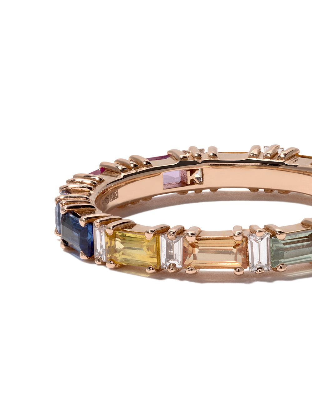 фото Suzanne kalan "18kt rose gold, diamond and sapphire rainbow eternity band"