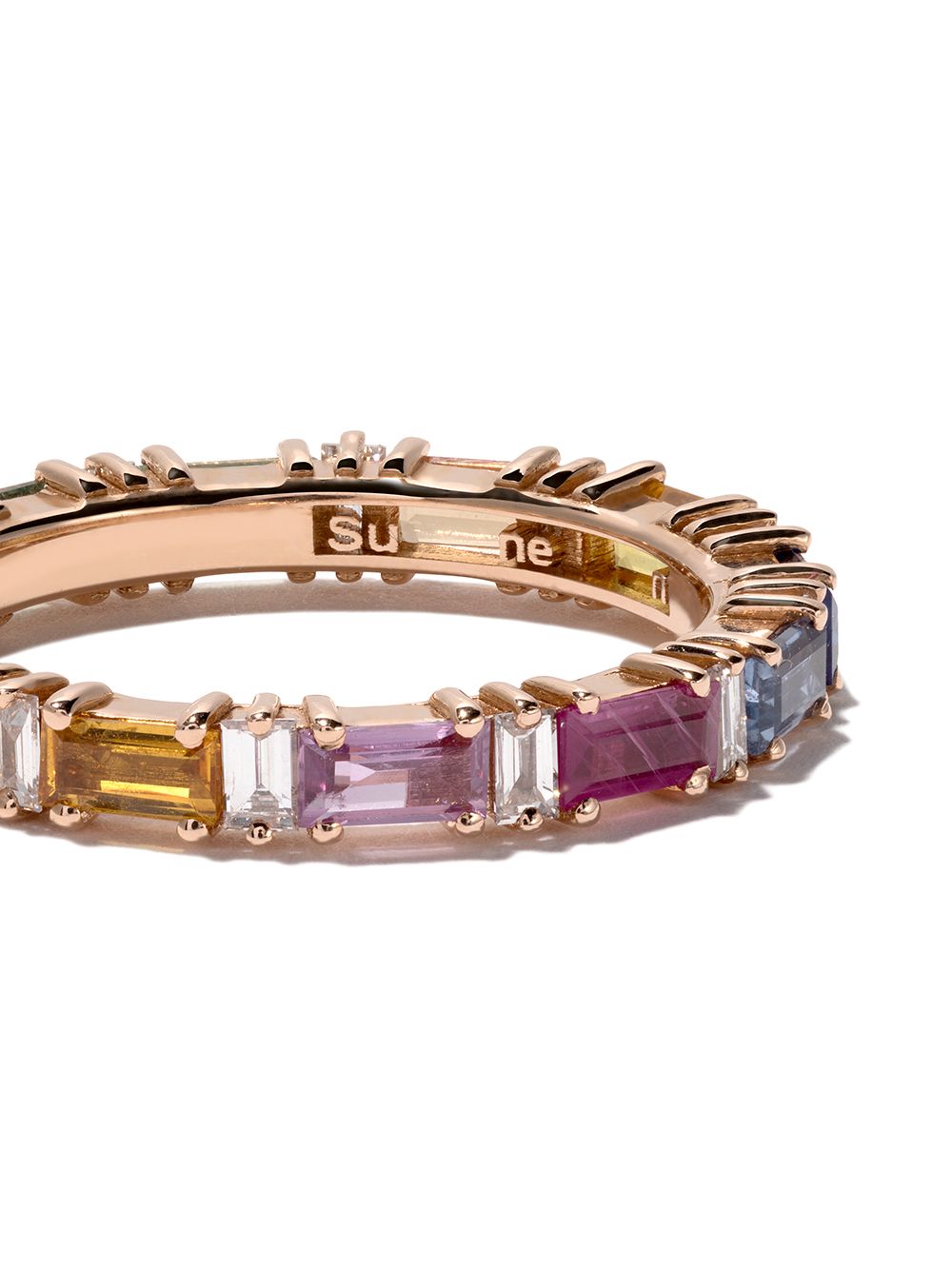 фото Suzanne kalan "18kt rose gold, diamond and sapphire rainbow eternity band"