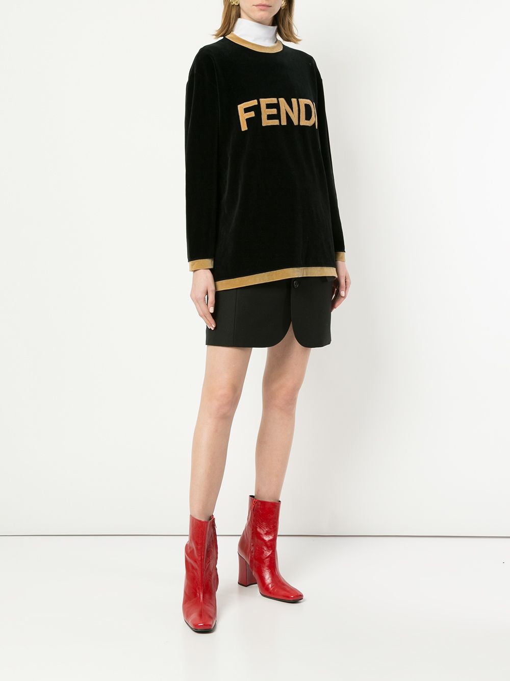 фото Fendi pre-owned толстовка с принтом