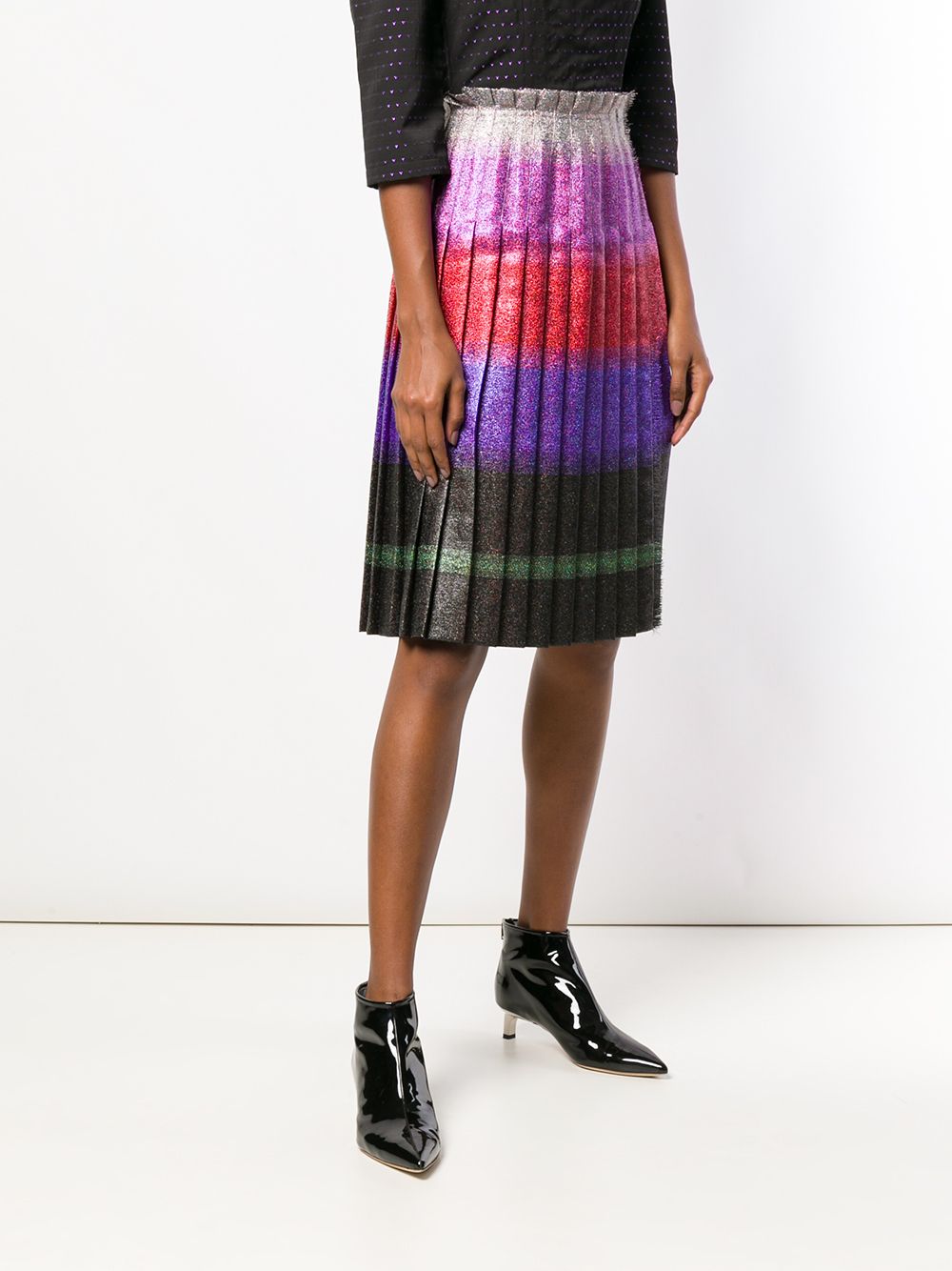 фото Marco de vincenzo pleated lurex stripe skirt