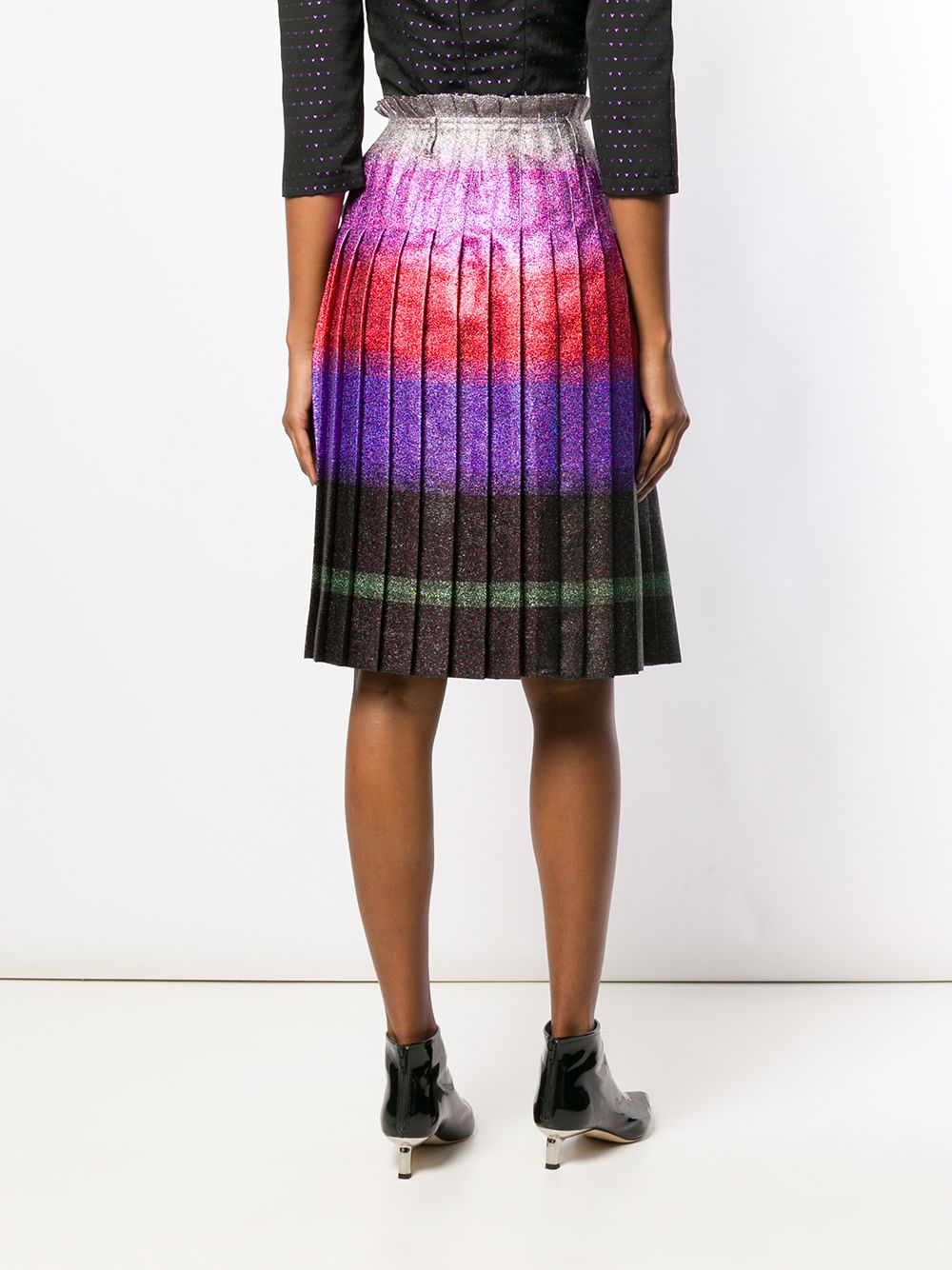 фото Marco de vincenzo pleated lurex stripe skirt