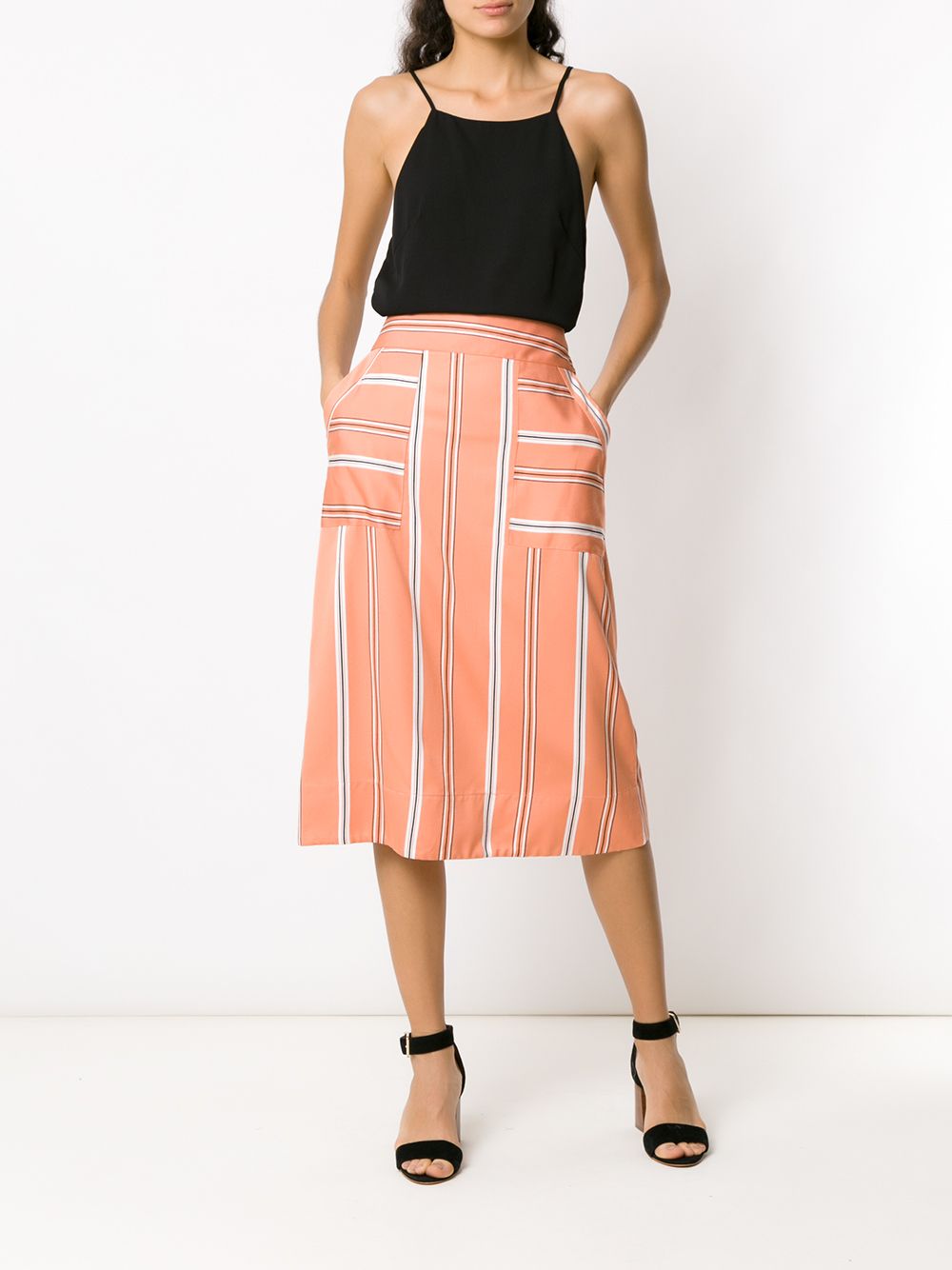 фото Olympiah striped piaggia midi skirt