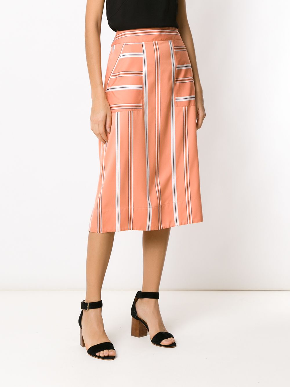 фото Olympiah striped piaggia midi skirt