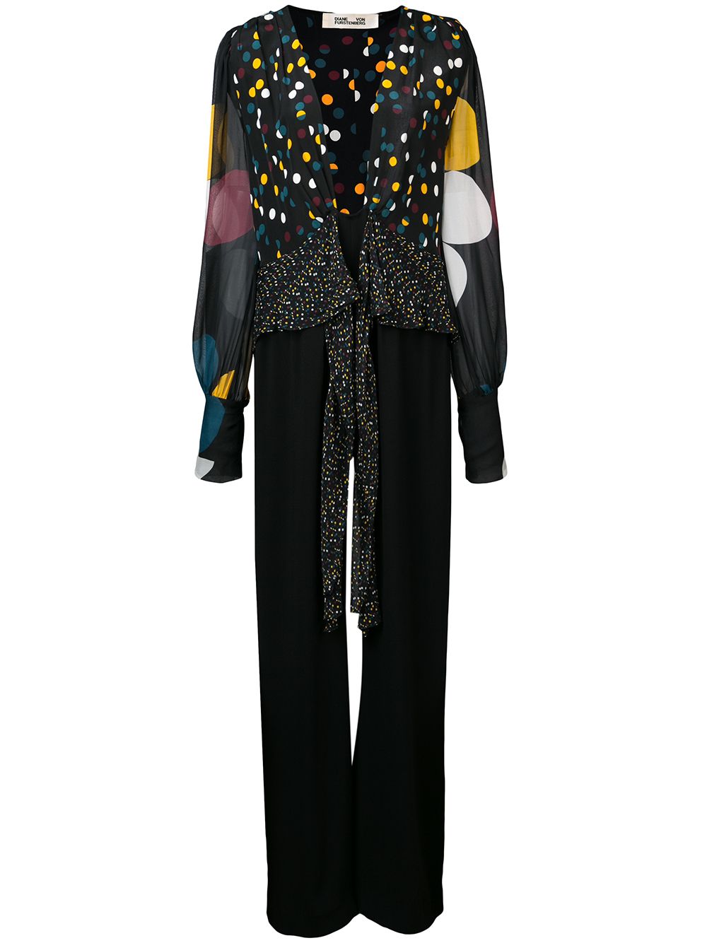 фото Dvf diane von furstenberg eclipse dot pattern jumpsuit