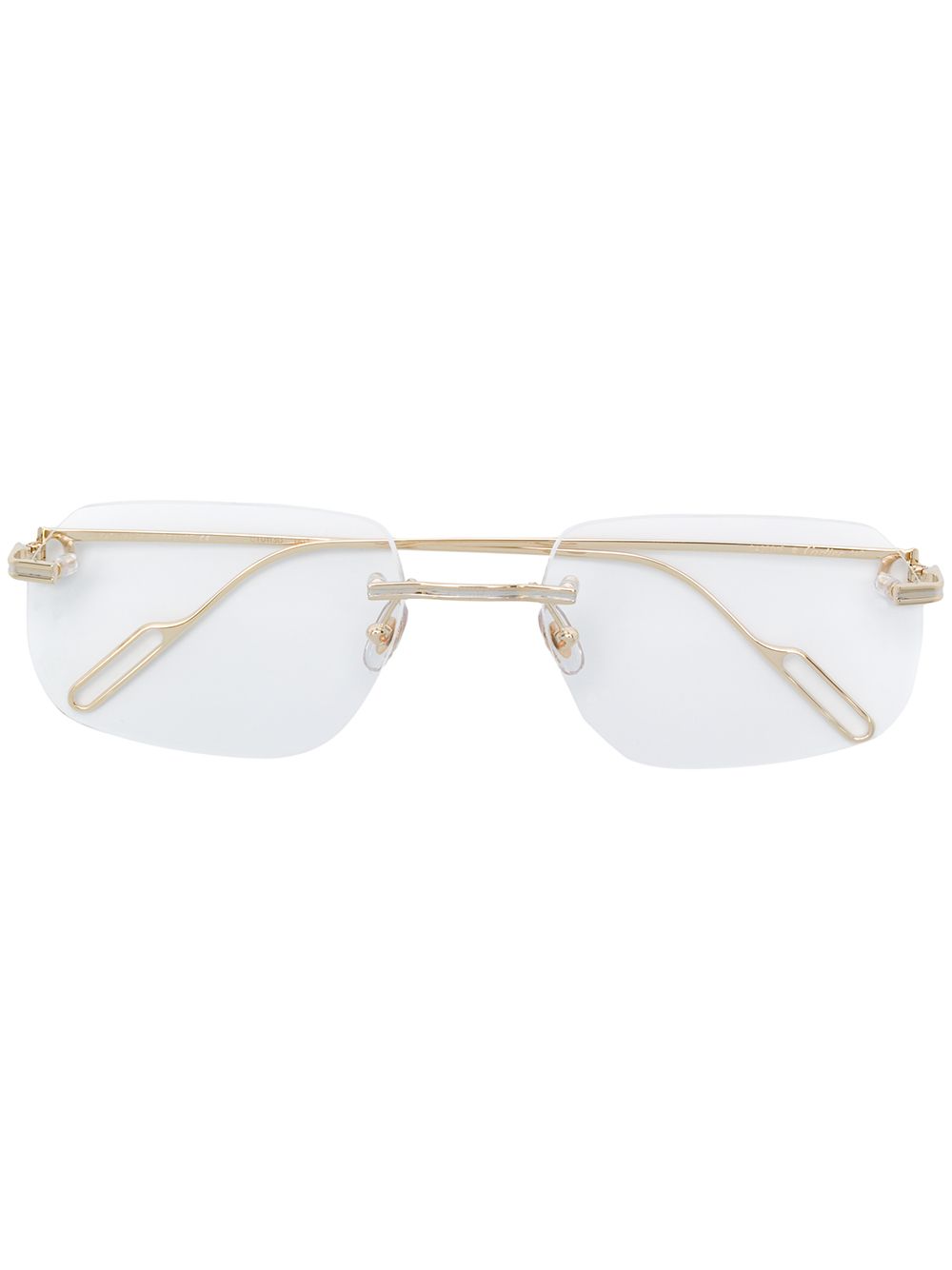 фото Cartier eyewear квадратные очки без оправы