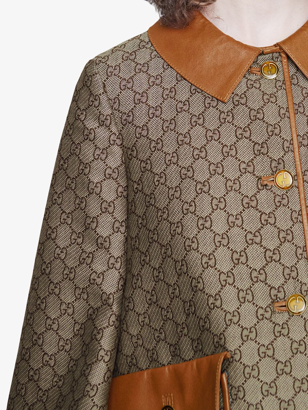 фото Gucci парусиновая куртка с узором gg
