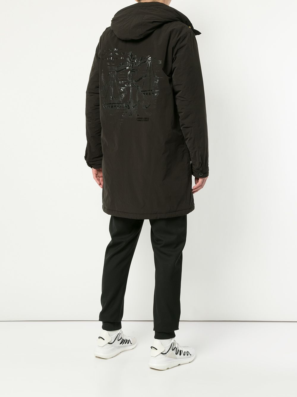 фото Makavelic slogan-print parka coat